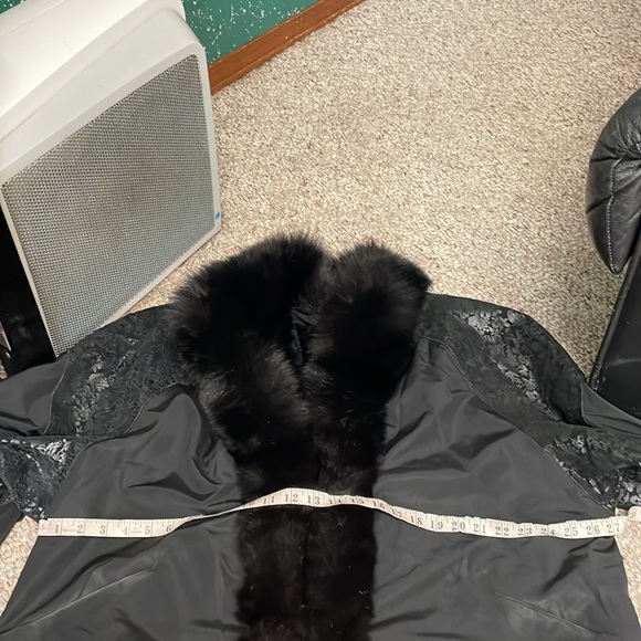 Vintage 90s Ankle length fur coat with removable fur vest duster - Picture 3 of 9